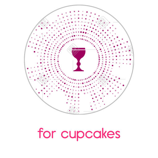 Communion chalice rays topper - cupcakes